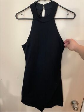 Black Halter Neck Sleeveless Dress